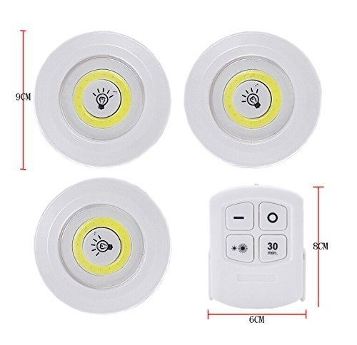 [6934164320107] Kit de 3 Luces Led con Control Remoto