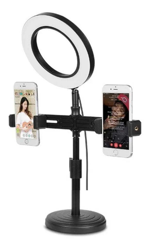 [6290132591666] Aro led de 15cm para Celular con Doble Soporte