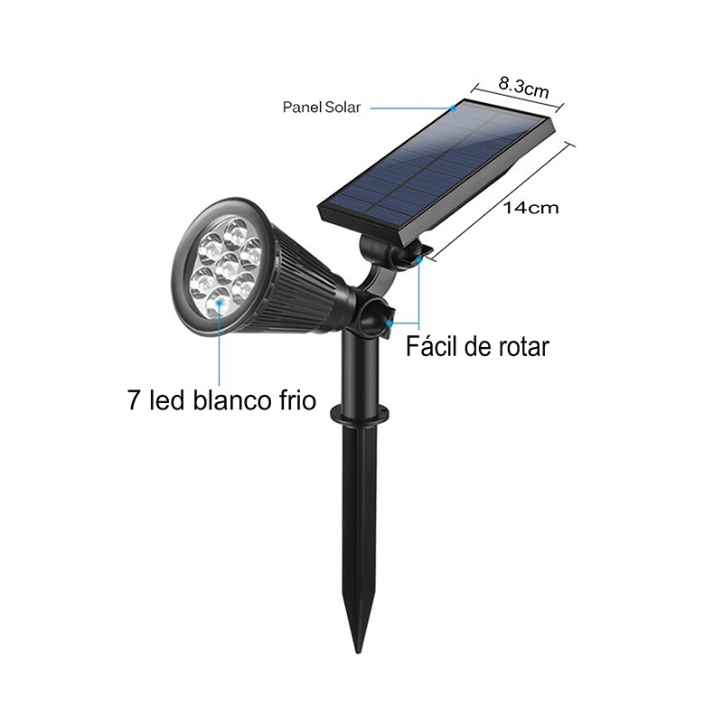 [6290132572535] Reflector con panel solar para patio KQ-D02