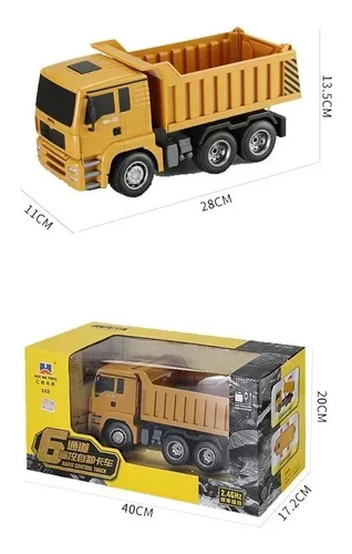 [574386 1540 1332 574348] Camion Volquete radio control aleacion de seis canales 1:18