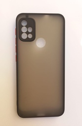 [1103605] TPU Rigido con borde color Motorola Moto G9  Negro