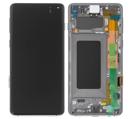 [502158] Modulo Samsung S10 / G973 negro con marco (ORIG)