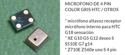 [m550] Microfono de 4 Pin Color Gris HTC y Otros
