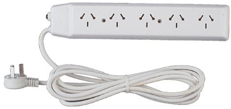 [1390] Zapatilla Toma Corriente con Interruptor Sicilia 5 Tomas 3Mts