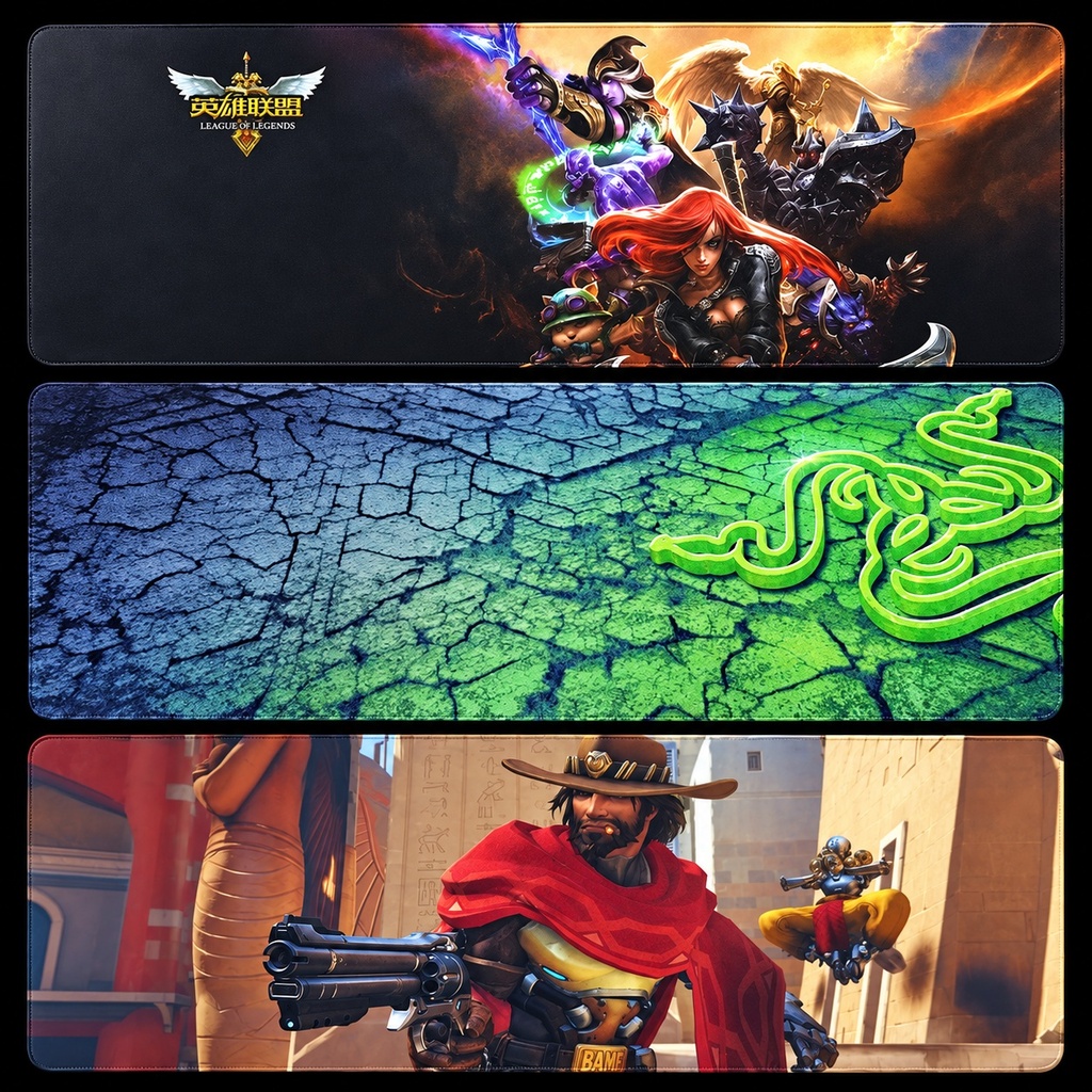 [YT-302 629132571712] Mouse Pad Gaming Estampado Grande 90x30x0,2cm