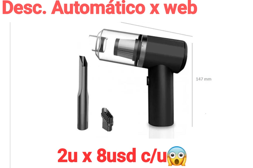 [6290132574768] Aspiradora De Mano Inalambrica Portatil P/ Auto Escritorio
