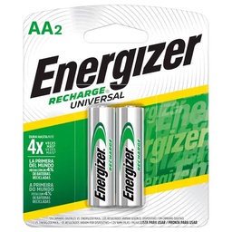 [888021301410] Pack 2 pilas AA Energizer Recargable 2000 mAh