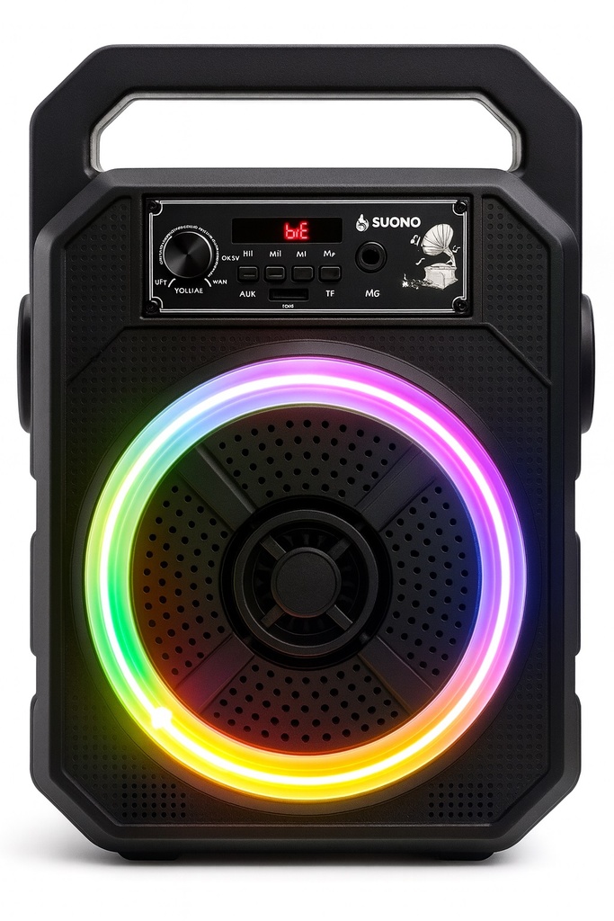 [suono 638 173440] Parlante Karaoke Portatil jbk-638 6,5" BT MICRO SD USB AUX DISPLAY 30cmx20cm