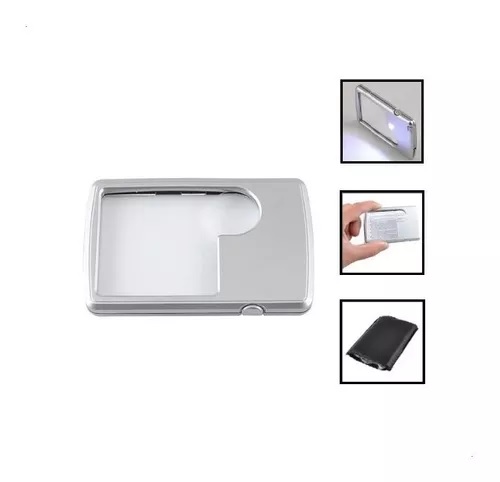 [tl365] Lupa De Bolsillo con Luz Led 3x/6x