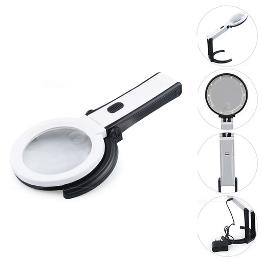 [TL362] Lupa de Mesa con Luz Led 12cm Aumento x10