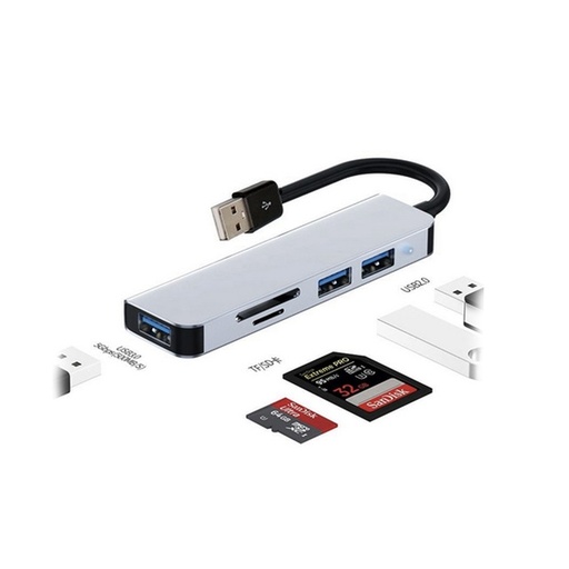 [6290132577370 BYL-2103U] Hub USB 3.0 con 5 puertos usb 3.0 + usb 2.0 x 2 + SD + TF