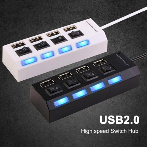[CQT-H010 6290132549322 CM288] Hub Multiplicador Usb 2.0 4 puertos con Switch CQT-H010
