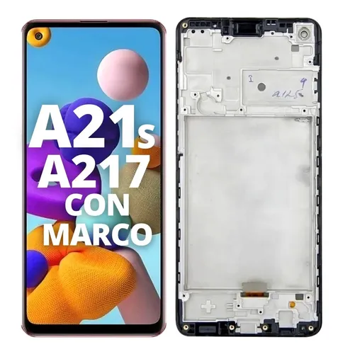 [502564] Modulo Samsung A21s A217 con marco negro (ORIG)