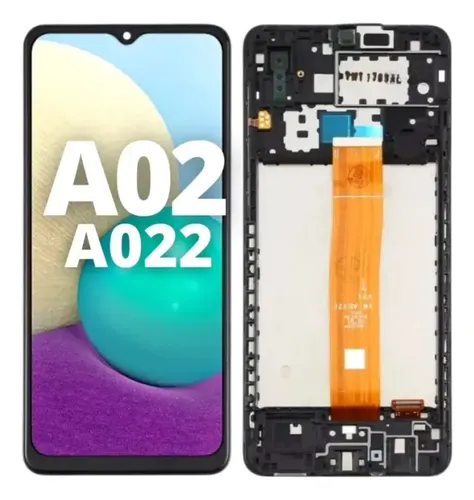[502609] Modulo Samsung A02 A022 con marco negro (ORIG)
