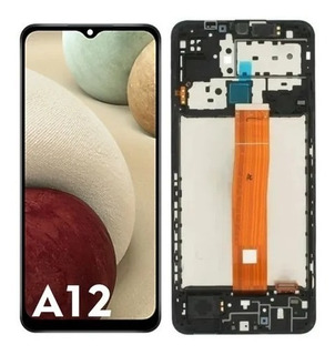 [502609] Modulo Samsung A12 A125 A02 A022 M02 M022 A125F A127F con marco negro (ORIG)