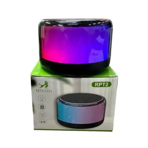 [7796350612354] Mini Parlante Portatil BT Fm Usb Micro Sd con Luces RPT2 (8x5cm)