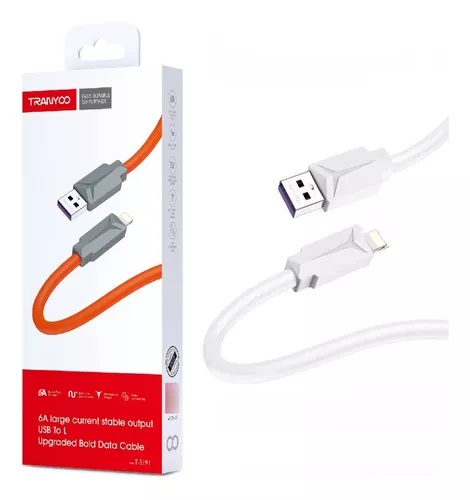 [6970791126545 6970791126514] Cable Carga Rapida 6A Tipo C Tranyoo T-S19C