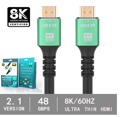 [503950 CAB-47020] Cable Hdmi 8k 3m 48gbps Ultra 3D Premium Gamer PS4/PS5/Smart Tv