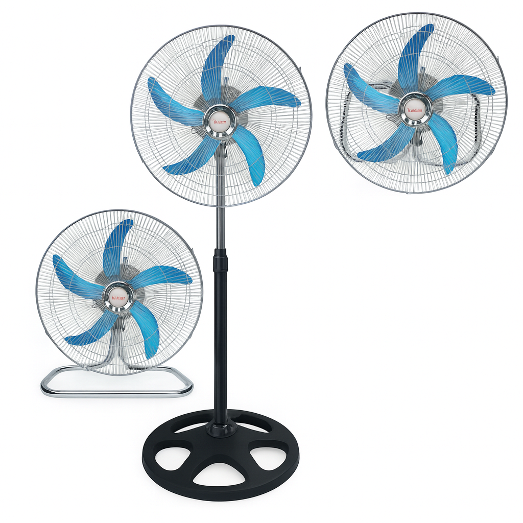 [810224 861910 181591] Ventilador Industrial 18" de pie piso y pared 3 en 1 Star Vision / Hytoshy (5 aspas)