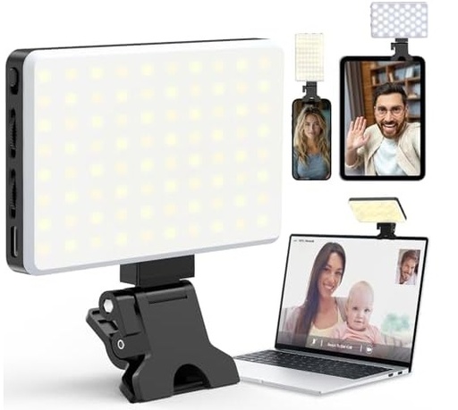 [504120] Flash Portatil Celular Selfie Luz Led Recargable LED-83002 (3 intensidades - 12x7cm)
