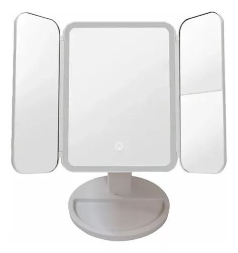 [ESP-91049 EP-91095] Espejo Led Plegable con Base Redonda 90° Recargable (Ideal Makeup)