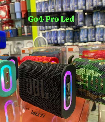 [504637] Parlante Portatil Bluetooth JBL GO4 Pro con Luces Azul (Replica)