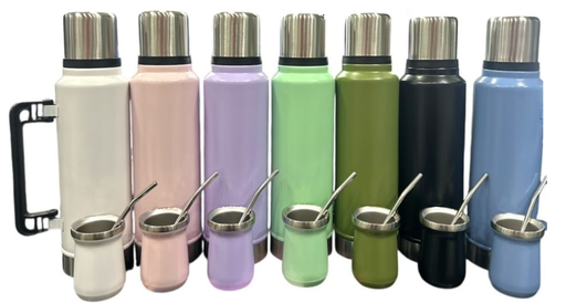 [504688] Combo Termo + Mate (260ml) Classic 1.3L Verde Pastel
