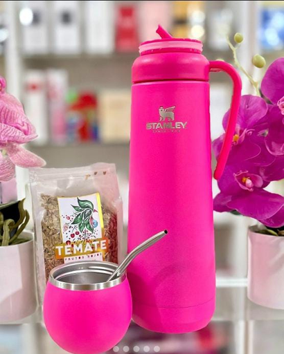 [504698] Termo con Tapa Mate y Bombilla 1.2L Stanley Fucsia