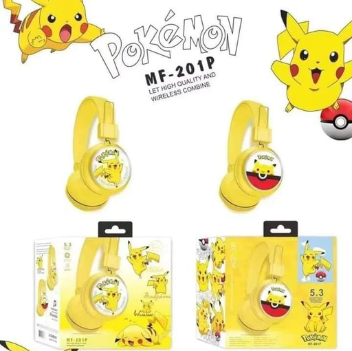 [7816514931777] Auricular Vincha Bluetooth Micro Sd Personajes MF-201 Pokemon