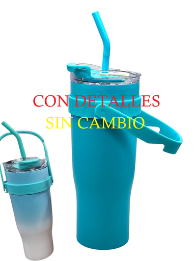 [504795] Vaso Quencher con Soporte para Celular 1.2L (Celeste) CON DETALLE