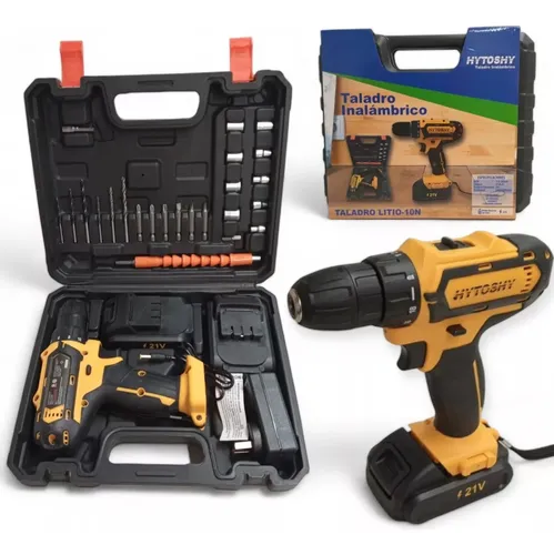 [504803] Taladro Atornillador Rotopercutor Inalambrico 21v Hytoshy