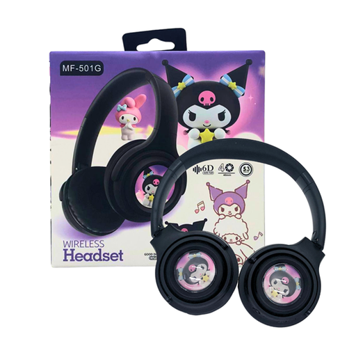 [305541808703] Auricular Vincha Bluetooth Micro Sd Personajes MF-501G Kuromi