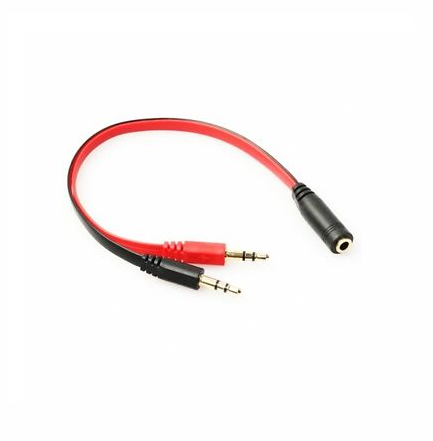 [500812] Cable Adaptador Audio Mini Plug 3.5mm a Microfono y Auricular Pc38&