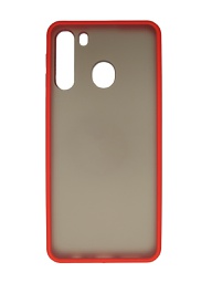 [104211] Tpu Rigido con borde color Samsung S20 Plus / S11 Rojo
