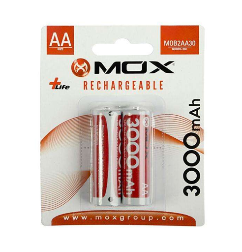 [2300260120172] Pack 2 Pilas Recargables AA Mox 3000 mAh