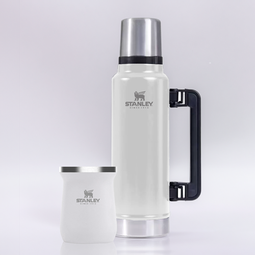[504875] Combo Termo + Mate (260ml) Stanley Classic 1.3L Blanco