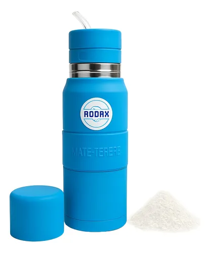 [504932] Mate Listo de Acero Exterior Engomado 750cc Celeste