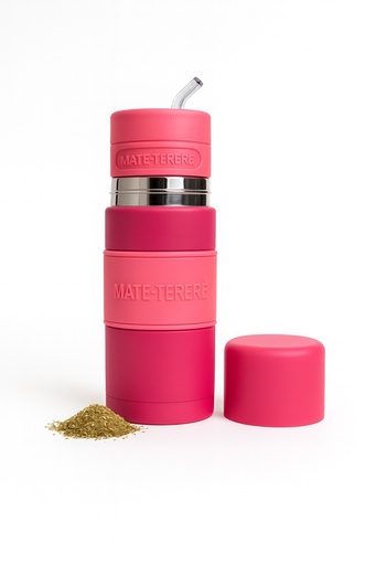 [504933] Mate Listo de Acero Exterior Engomado 750cc Fucsia