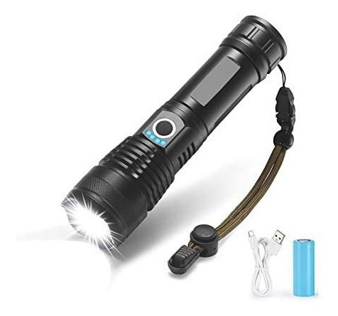 [P50 6935434010155 X501] Linterna Tactica Recargable con Zoom 1000 Lumens P50