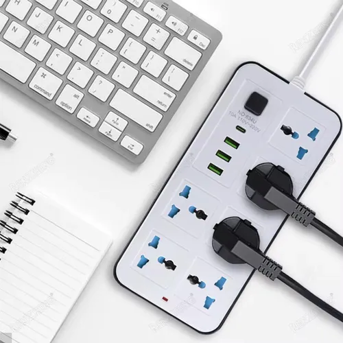 [6290132590027] Zapatilla Toma Corriente 6 tomas 3 Puertos Usb + Usb-C 2m