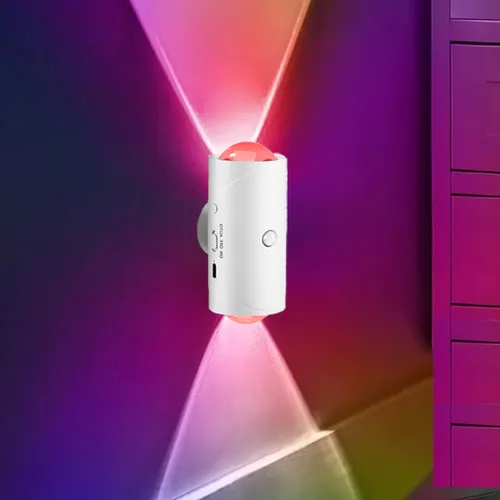 [0723540564619] Aplique Led Bidireccional Magnetica RGB Recargable con Sensor (11cm)