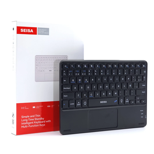 [6290132591062] Mini Teclado Bluetooth Ultra Slim Recargable 10" Seisa DN-H036