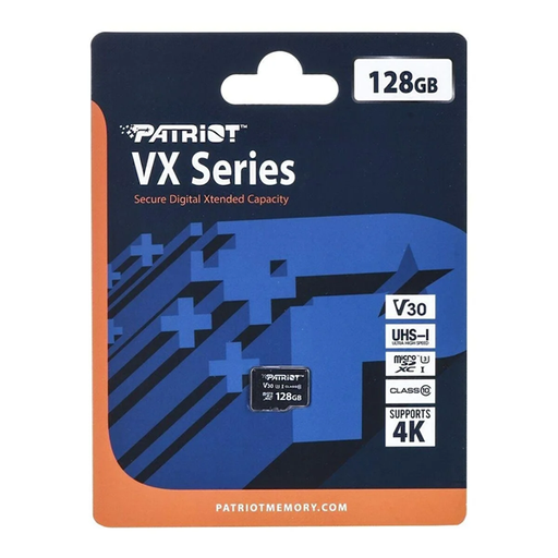 [4711378425772] Micro SD 128gb Patriot VX Series clase 10 V30