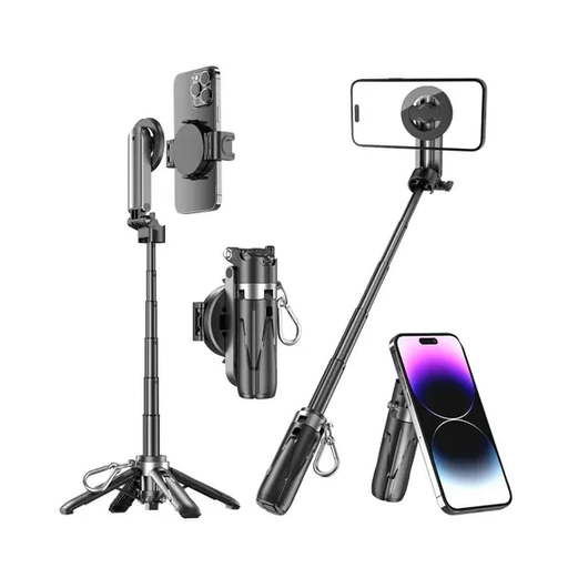 [6290132592625] Tripode Baston Selfie Disparador BT Magnetico Magsafe 47,5cm