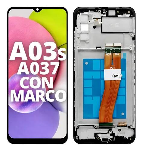 [302012] Modulo Samsung A03s A037F A037M con marco, buzzer, parlante, flex botones Original (RN)
