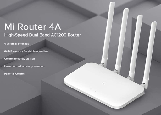 [6970244525536] Router Xiaomi Mi R4A DVB4230GL1200Mbps AC1200 4 Antenas High Speed Blanco