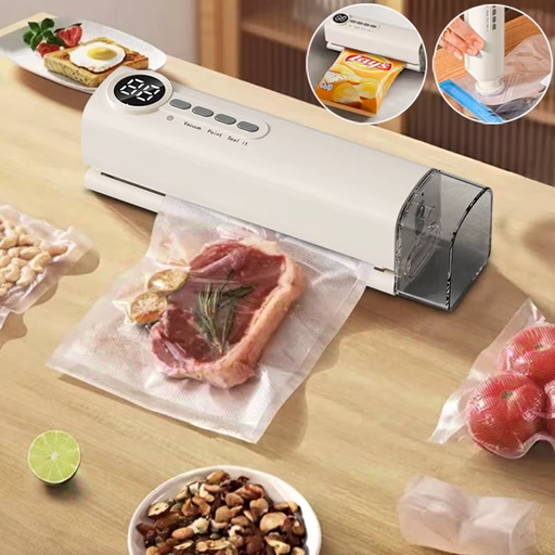 [6290132593417] Sellador al Vacio Inflador Recargable Imantado con Display HB-521 (19x4x5cm)