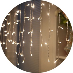 [DA-19] Lluvia Cortina Led Blanco Calido 240 Luces 3m x 1,5m