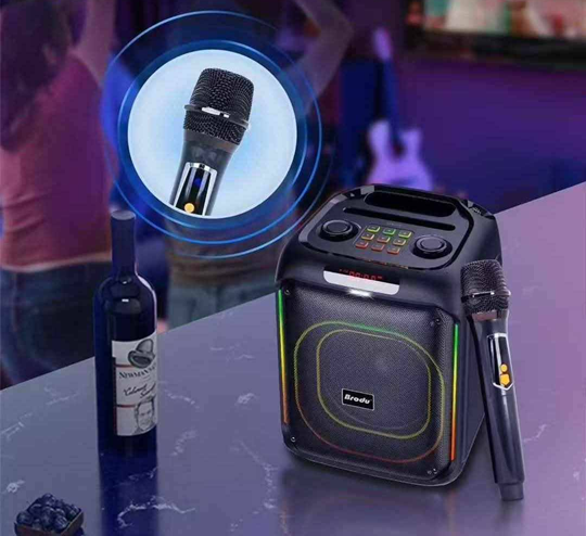 [2024000321079] Parlante Portatil 8" BT Karaoke con Microfono Micro Sd Usb Aux KTS-2107 (89x64x44cm)