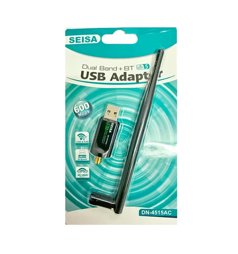 [6290132585771] Receptor Bluetooth 4.2+ Placa Wifi Usb con Antena 600Mbps DN-4515AC